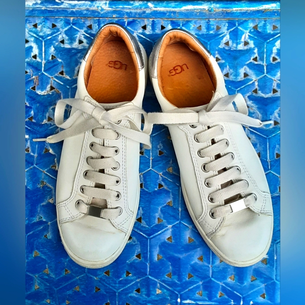UGG Women's White Leather Sneakers